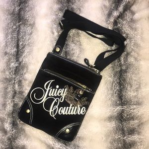 Juicy Couture black velvet crossbody purse